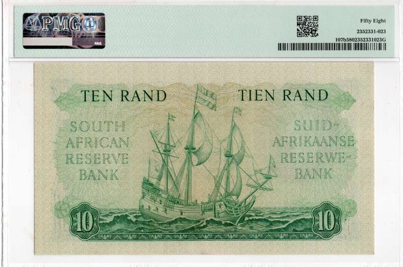 1962 PMG 58 Choice About UNC Tien Ten Rand Rissik C/32 988124