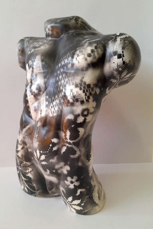 Hilton Edwards Abstract Art - ceramic male torso