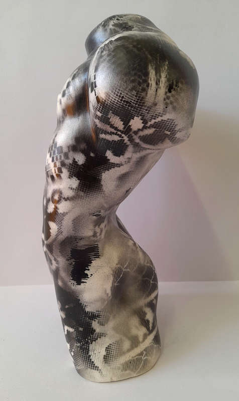 Hilton Edwards Abstract Art - ceramic male torso