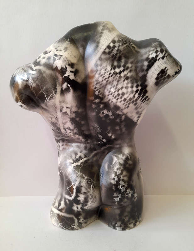 Hilton Edwards Abstract Art - ceramic male torso