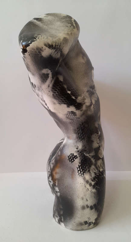Hilton Edwards Abstract Art - ceramic male torso