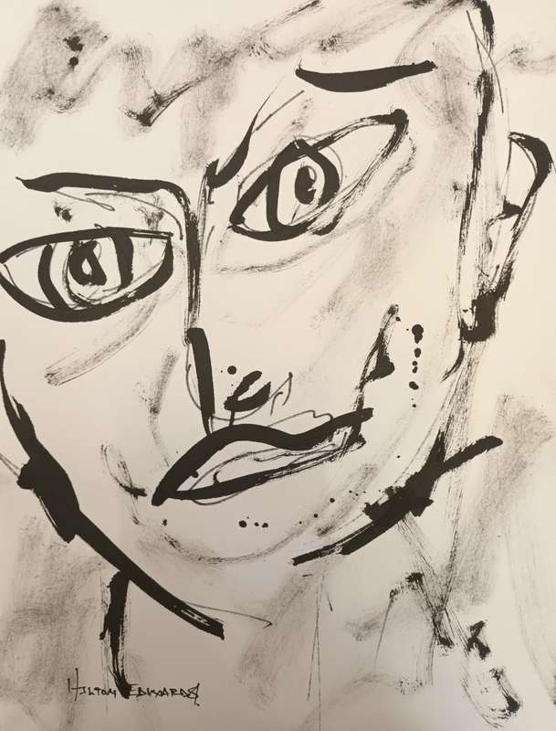 Hilton Edwards Abstract Art Painting - Portrait Series