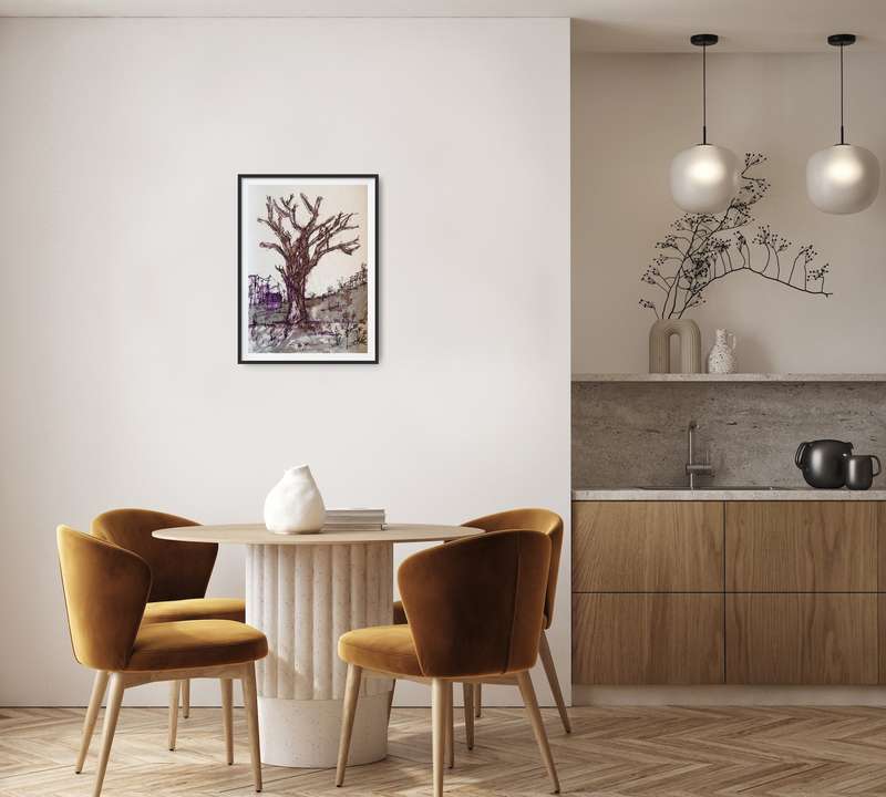Hilton Edwards Abstract Art Painting Pimville Tree