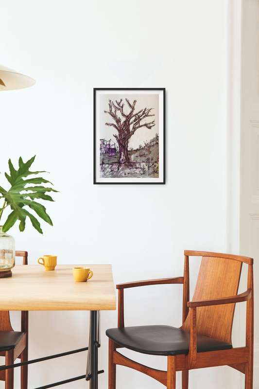 Hilton Edwards Abstract Art Painting Pimville Tree