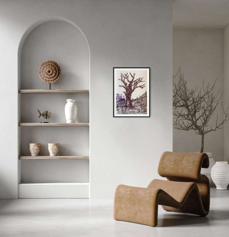Hilton Edwards Abstract Art Painting Pimville Tree