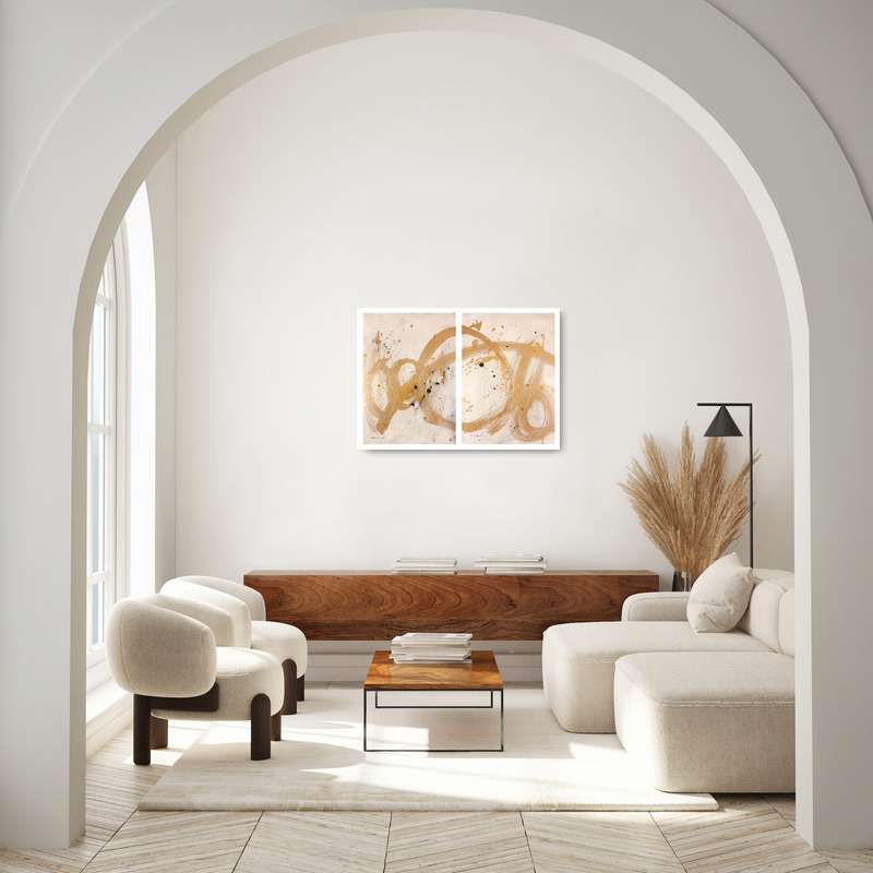 Hilton Edwards Abstract Art Painting - diptych