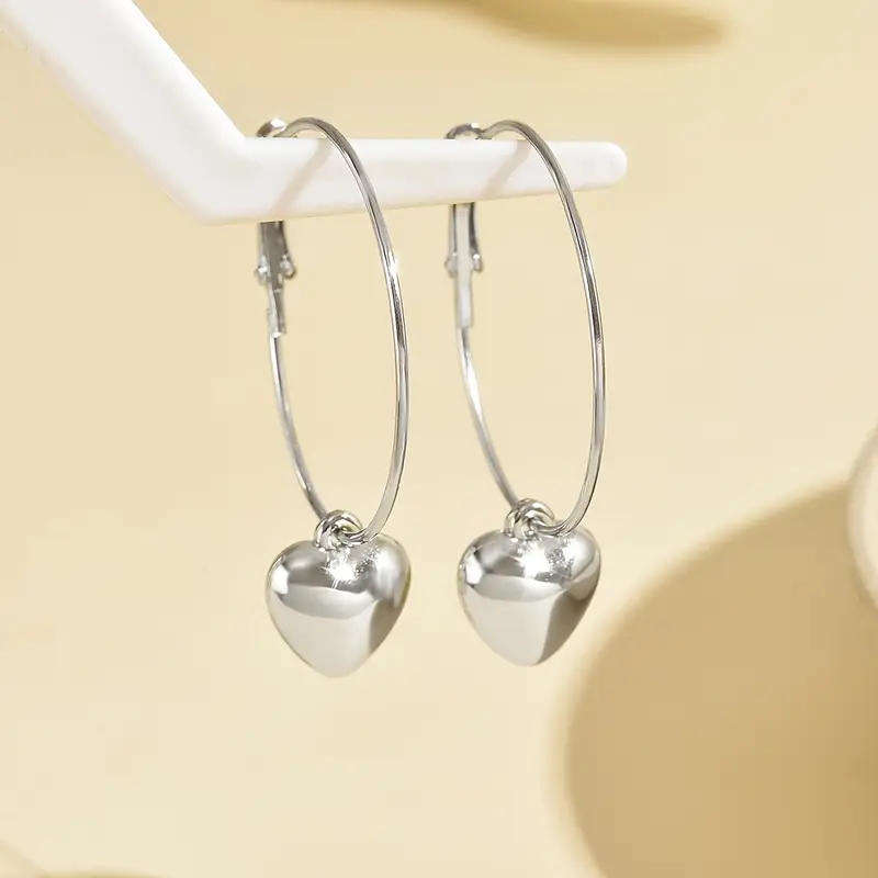 Sterling Silver Floating Hearts Earrings