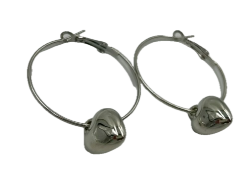 Sterling Silver Floating Hearts Earrings