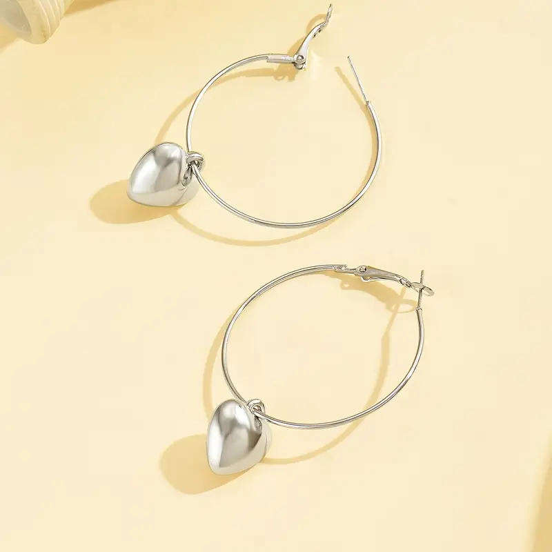Sterling Silver Floating Hearts Earrings