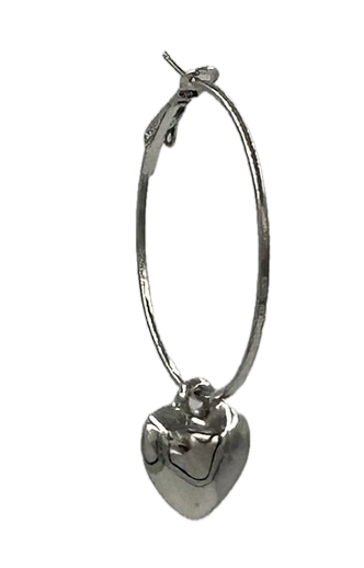 Sterling Silver Floating Hearts Earrings