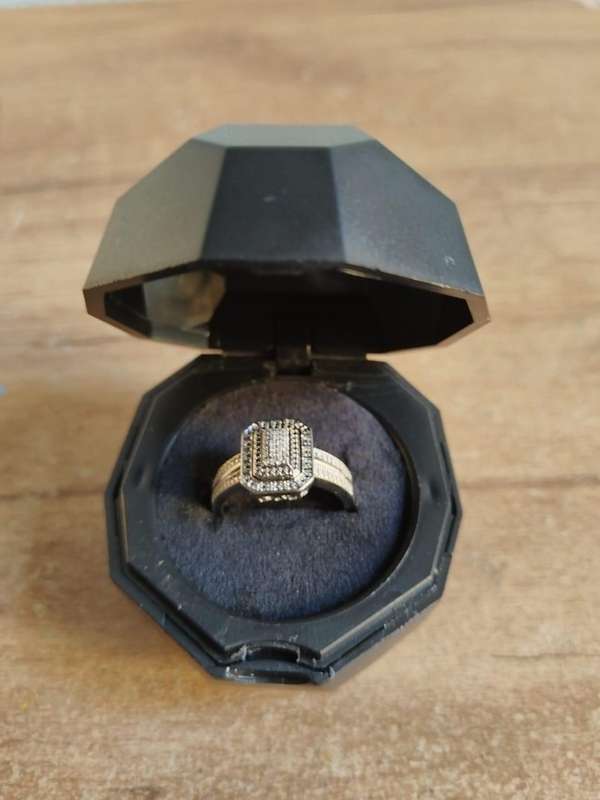 925 Silver diamond wedding ring