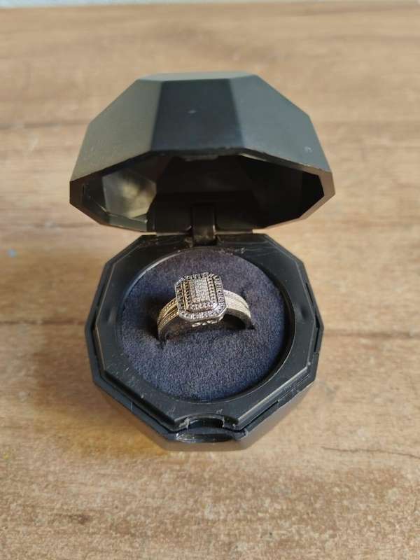 925 Silver diamond wedding ring