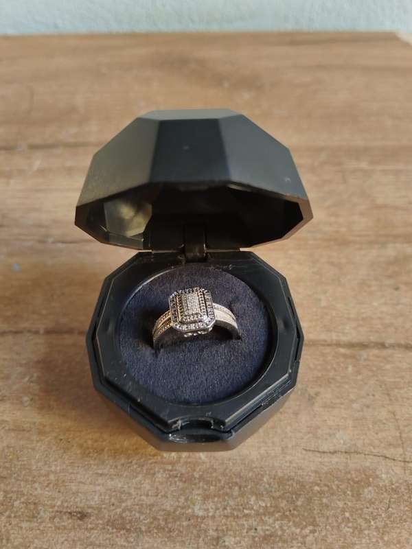 925 Silver diamond wedding ring