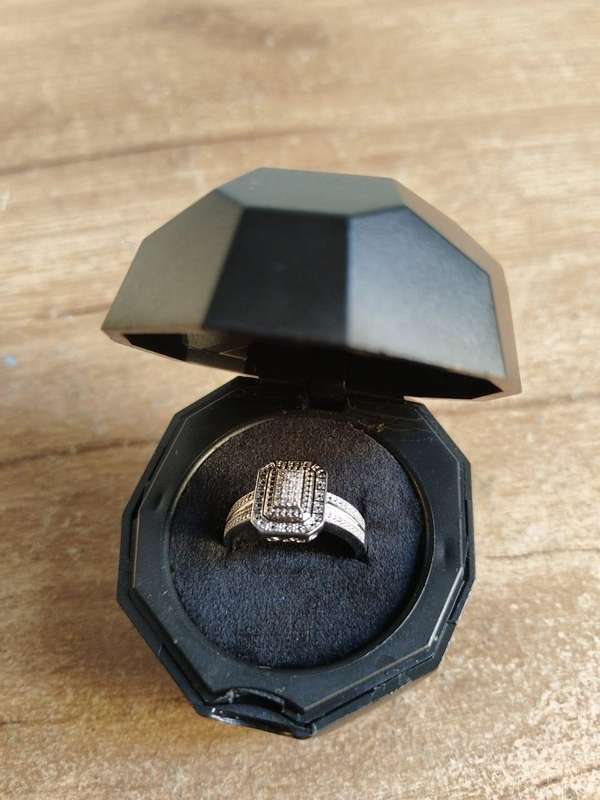 925 Silver diamond wedding ring