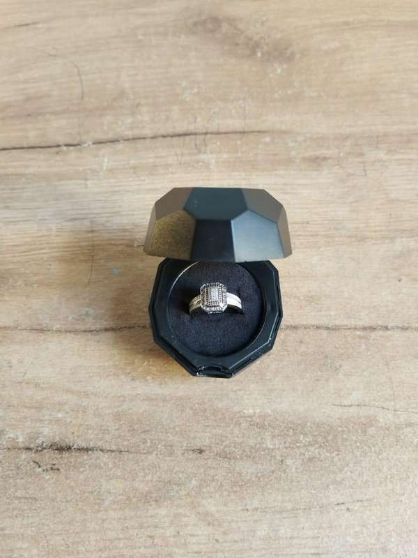 925 Silver diamond wedding ring