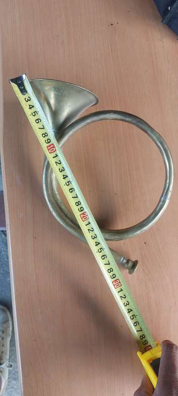 rare vintage brass hunting horn