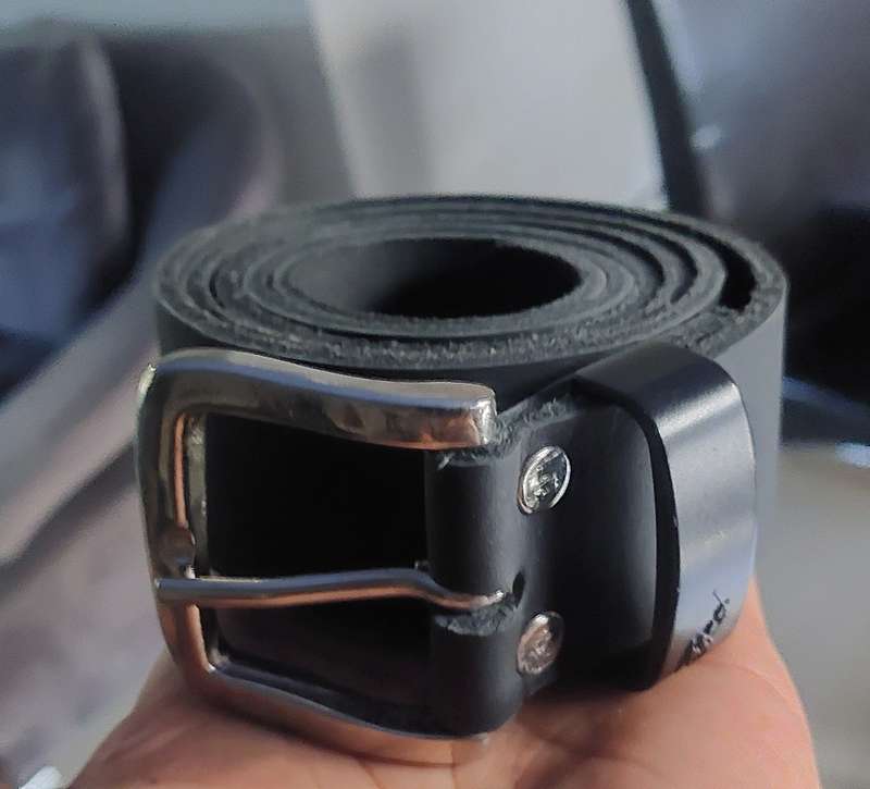 BLACK GENUINE LEATHER BELT