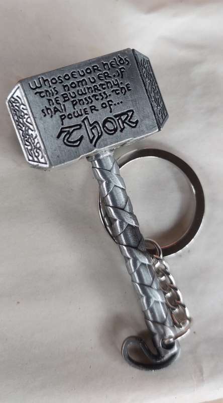 Solid Metal hammer key ring