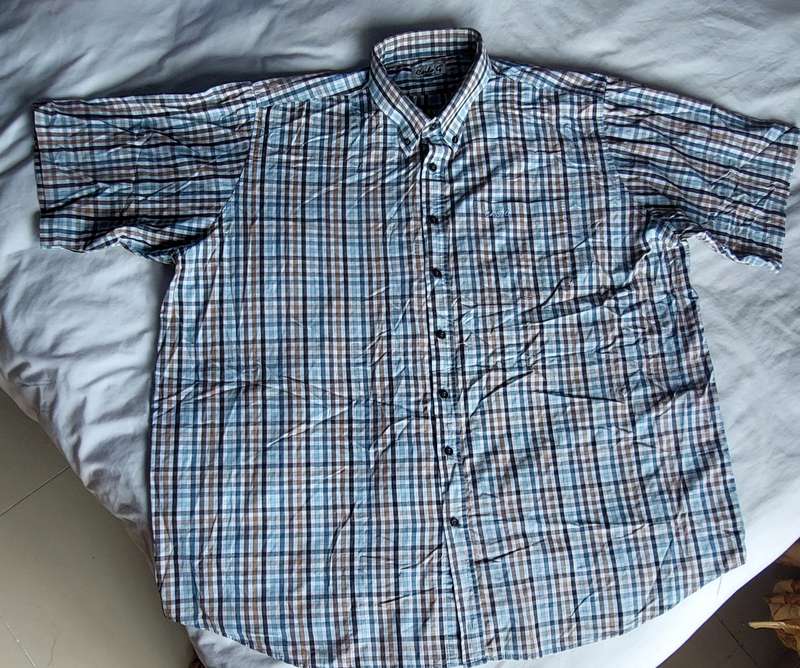 3xl men check shirt 100% cotton
