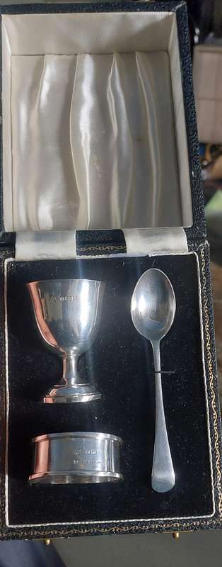 VINTAGE 1920 SOLID SILVER SET