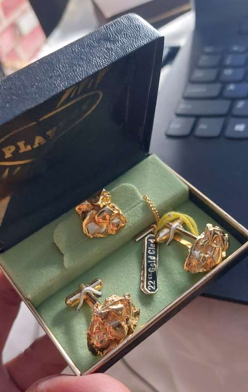 NEW VINTAGE PLAYBOY 22CT GOLD CLAD NUGGETS