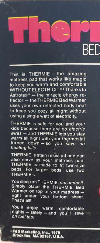 themie bed warmer under sheet