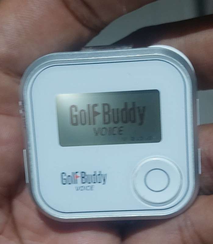 GOLF BUDDY VOICE  GPS RANGEFINDER BOXED  WITH ALL ASESSORIES WORKS PERFECTLY