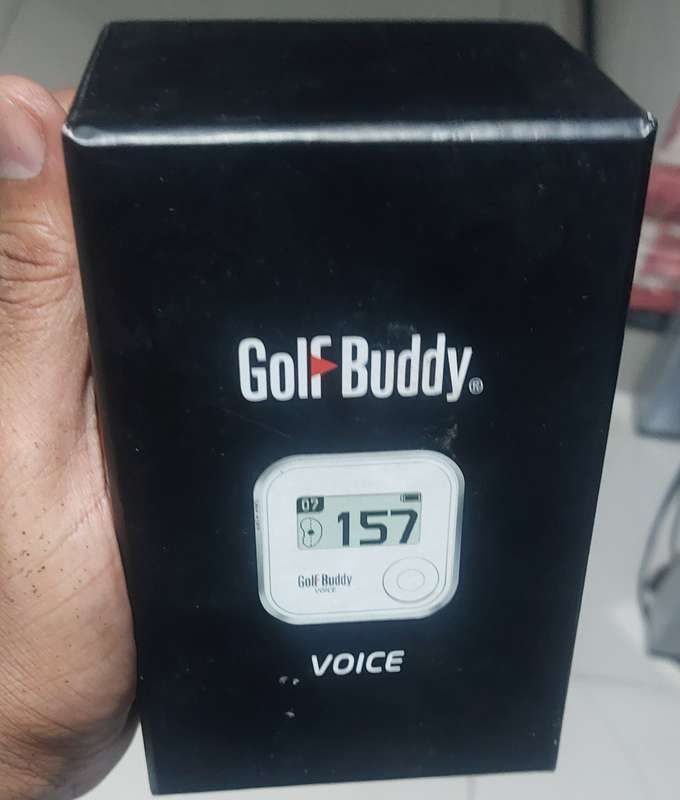 GOLF BUDDY VOICE  GPS RANGEFINDER BOXED  WITH ALL ASESSORIES WORKS PERFECTLY