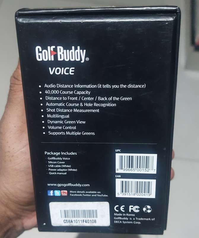 GOLF BUDDY VOICE  GPS RANGEFINDER BOXED  WITH ALL ASESSORIES WORKS PERFECTLY