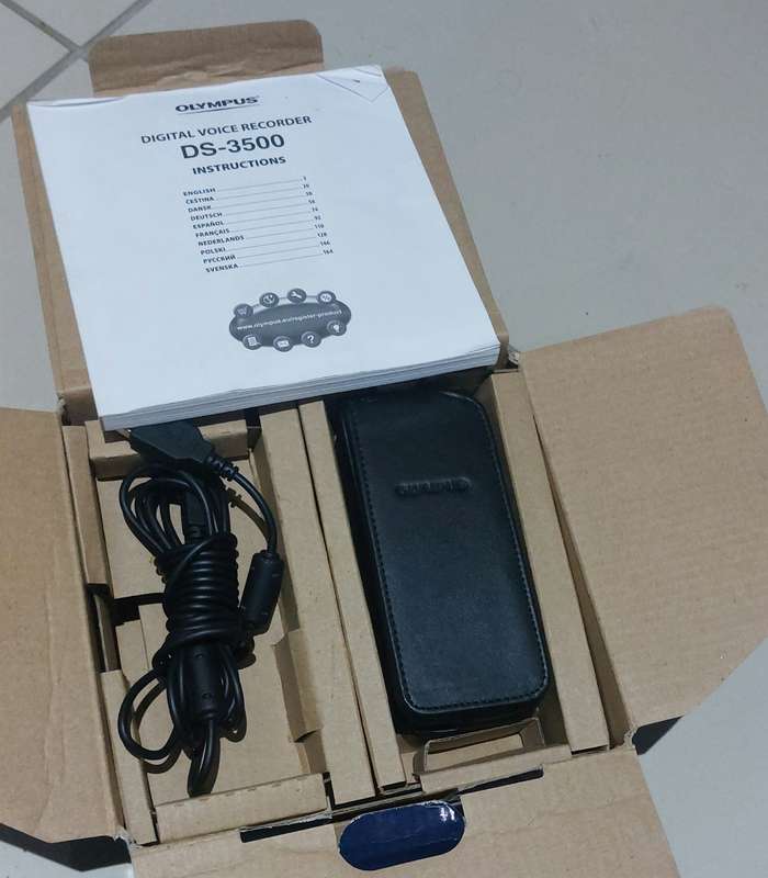 olympus ds-3500 PRO  digital voice recorder INCL LEATHER POUCH