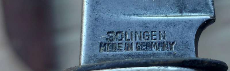 ultra rare solingen solid tang knife with sheath and leather belt