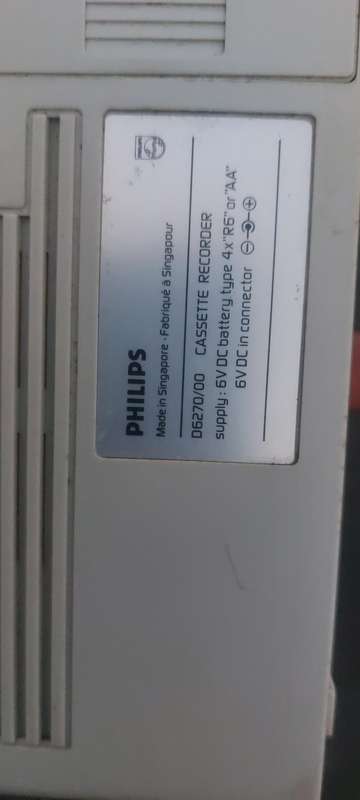 vintage portable Philips cassette player works 200%