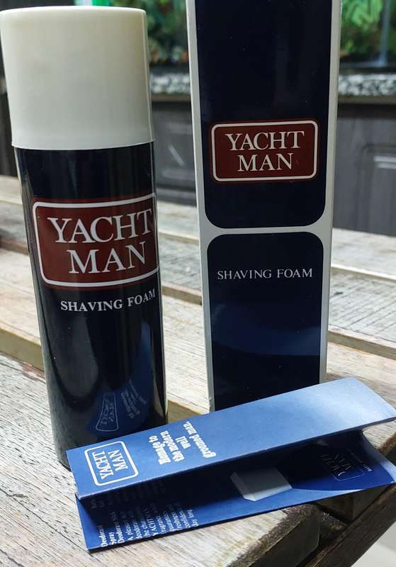 yacht man shaving foam