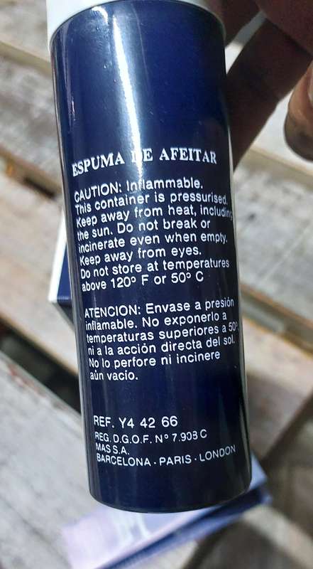 yacht man shaving foam