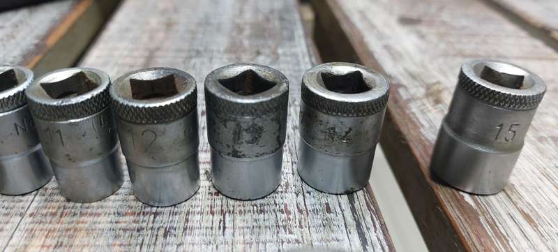 vintage gedore socket set complete  from size 6 to 22 sockets.