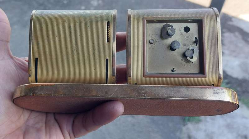 vintage europa heavy brass clock sold as not working