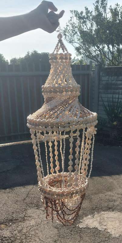 Vintage real sea shell puka macramé