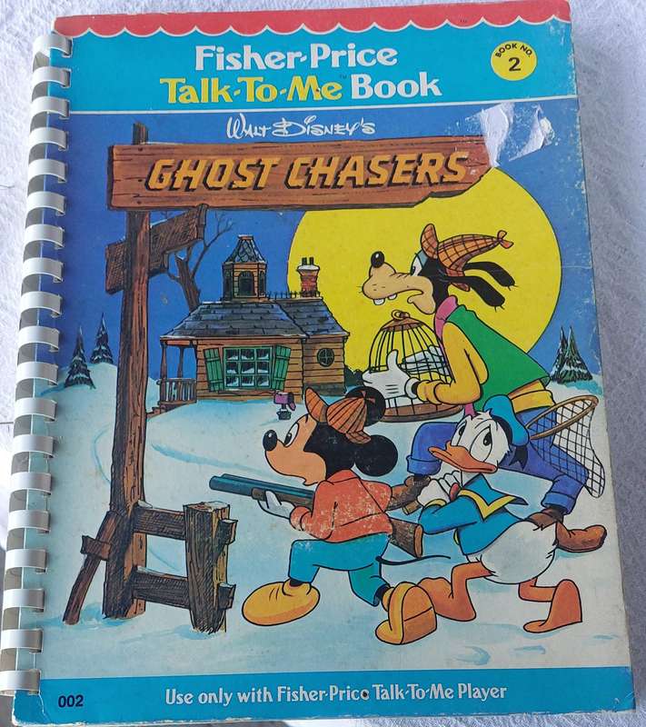 Rare 1977 fisher price talk to me book Walt Disney ghost chasers top condition