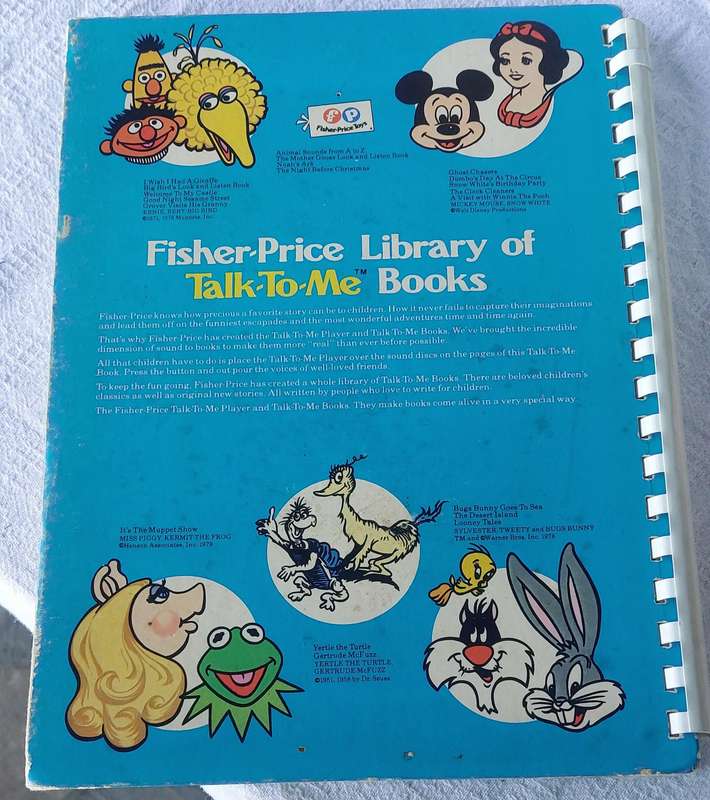 Rare 1977 fisher price talk to me book Walt Disney ghost chasers top condition