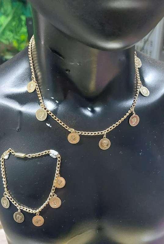 Vintage kids neck chain and hand chain