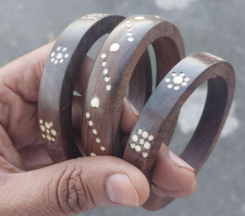 Rare vintage wooden bangles