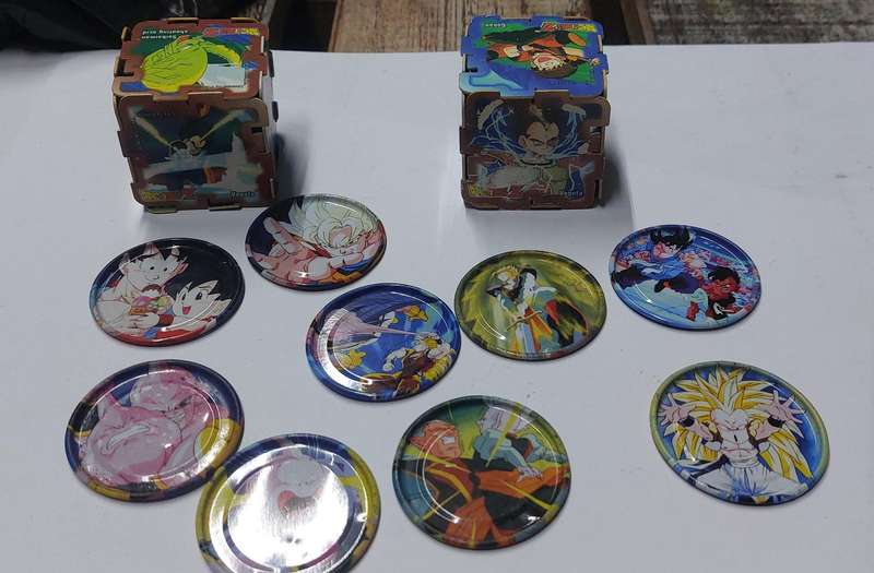 collectable dragon ball z metal tazo and cubes
