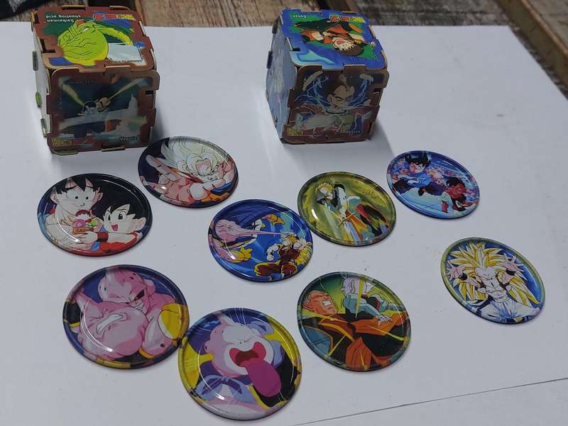 collectable dragon ball z metal tazo and cubes