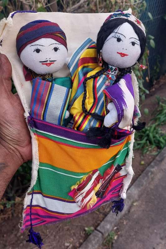 Pair of Vintage hand made puppet dolls