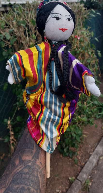 Pair of Vintage hand made puppet dolls