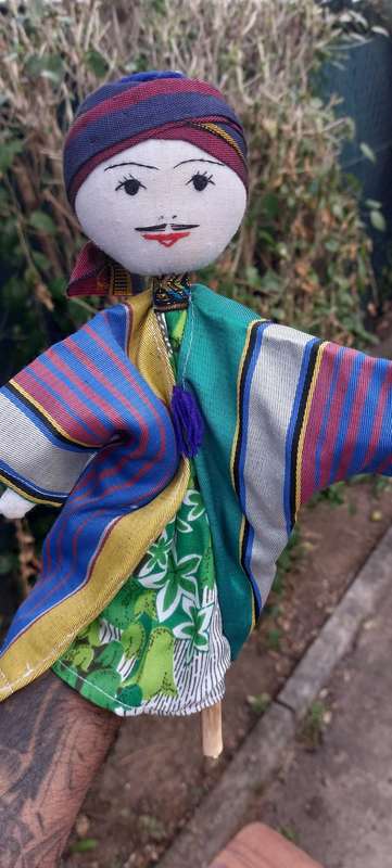 Pair of Vintage hand made puppet dolls