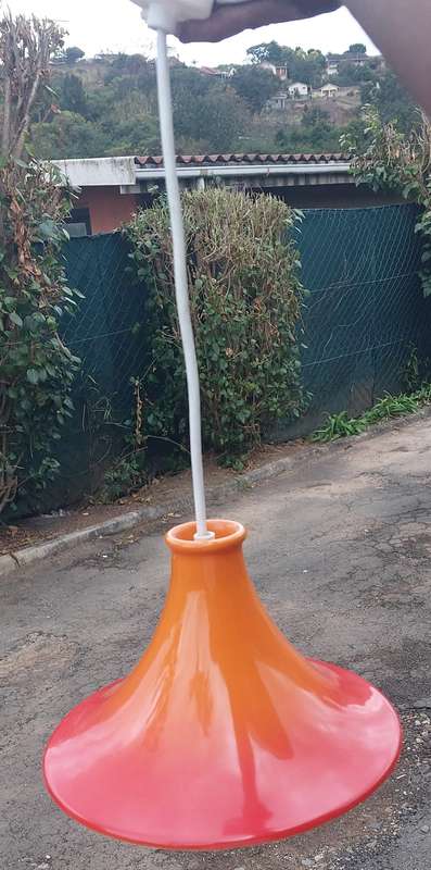 rare large 2x  pendant lights bid for both