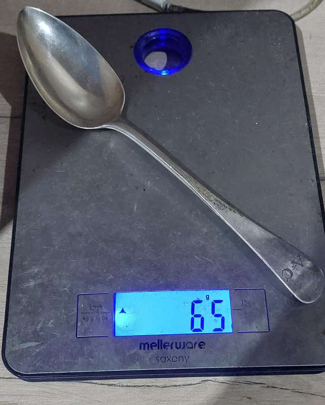 Large Sterling silver serving spoon 65grams clearly marked