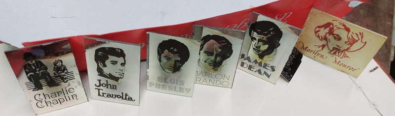 Vintage celebrity badges bid for the lot
