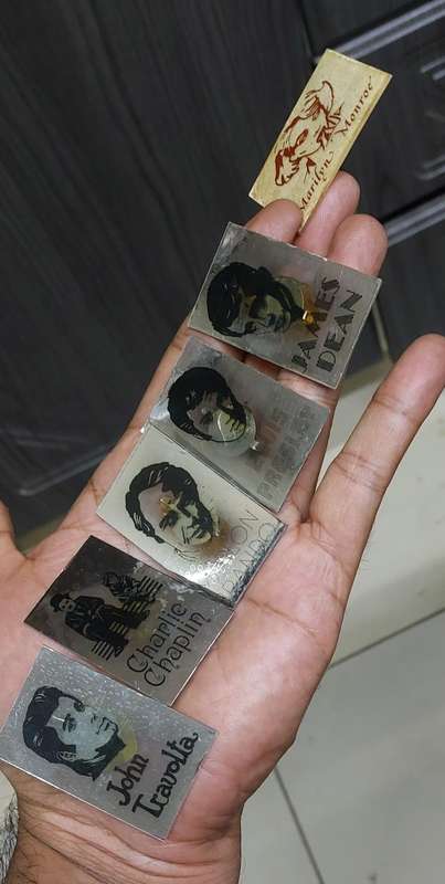 Vintage celebrity badges bid for the lot